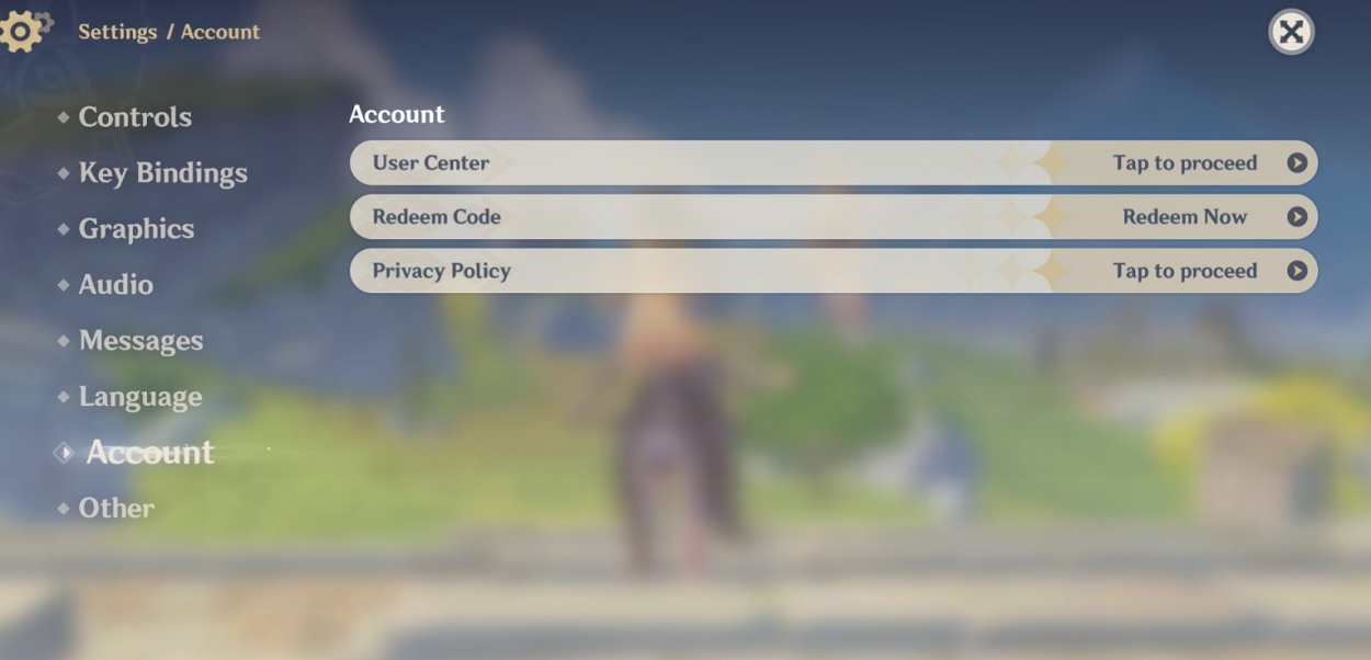 Utiliser les codes Genshin Impact dans le jeu