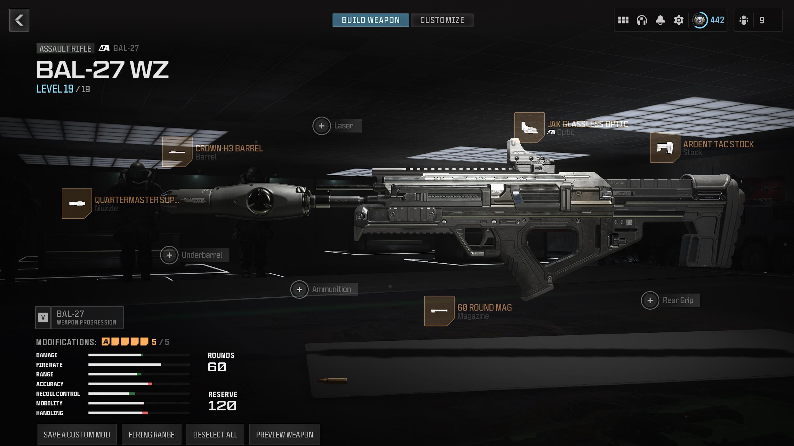 Equipaggiamento Meta BAL-27 in Warzone.