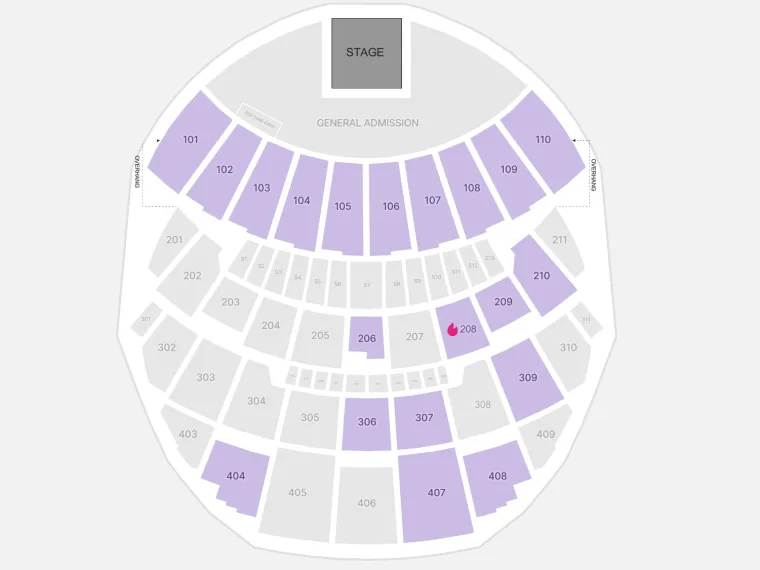 Mapa de asientos de UFC Sphere - The Sphere Mapa de asientos de UFC Sphere - The Sphere