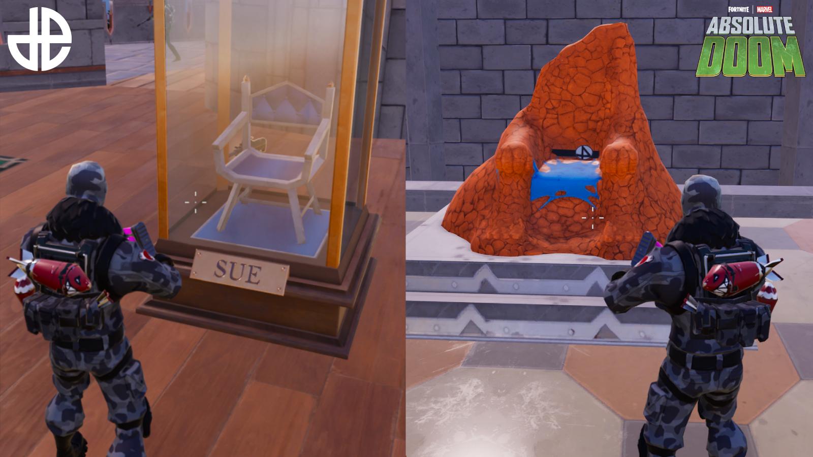 Trứng Phục sinh nhân vật Marvel của Fortnite tại Castle Doom.