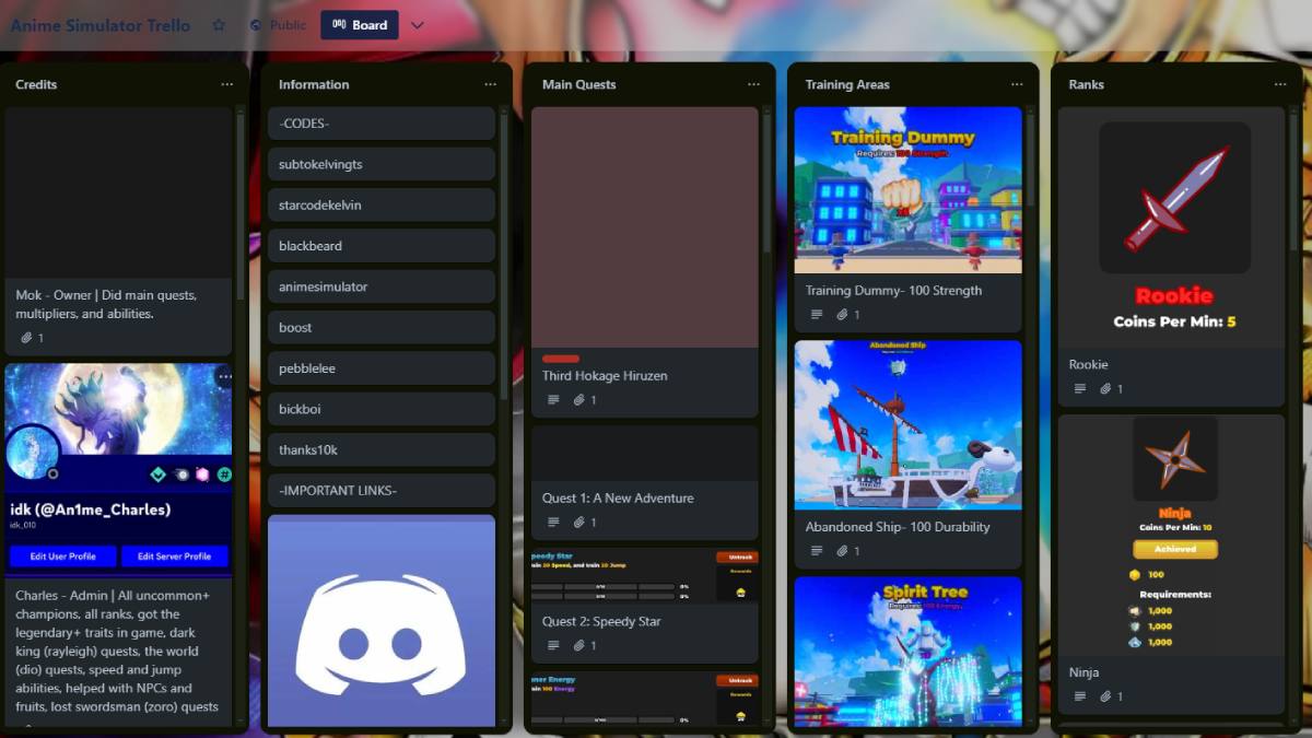 Trello link to Anime Simulator