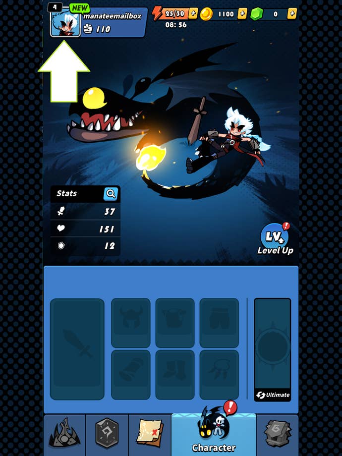 A screenshot of Dragon POW showing the game's avatar icon.