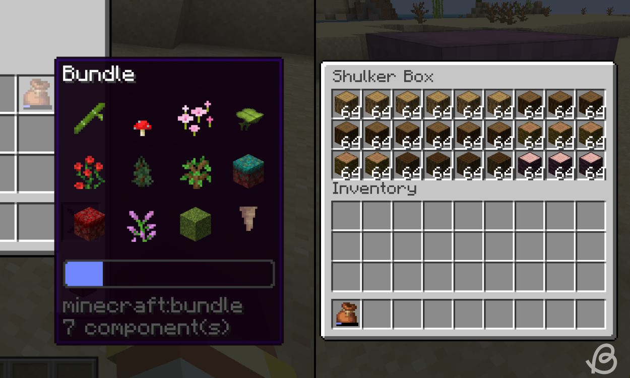 Interfaces de usuario de paquetes y cajas Shulker