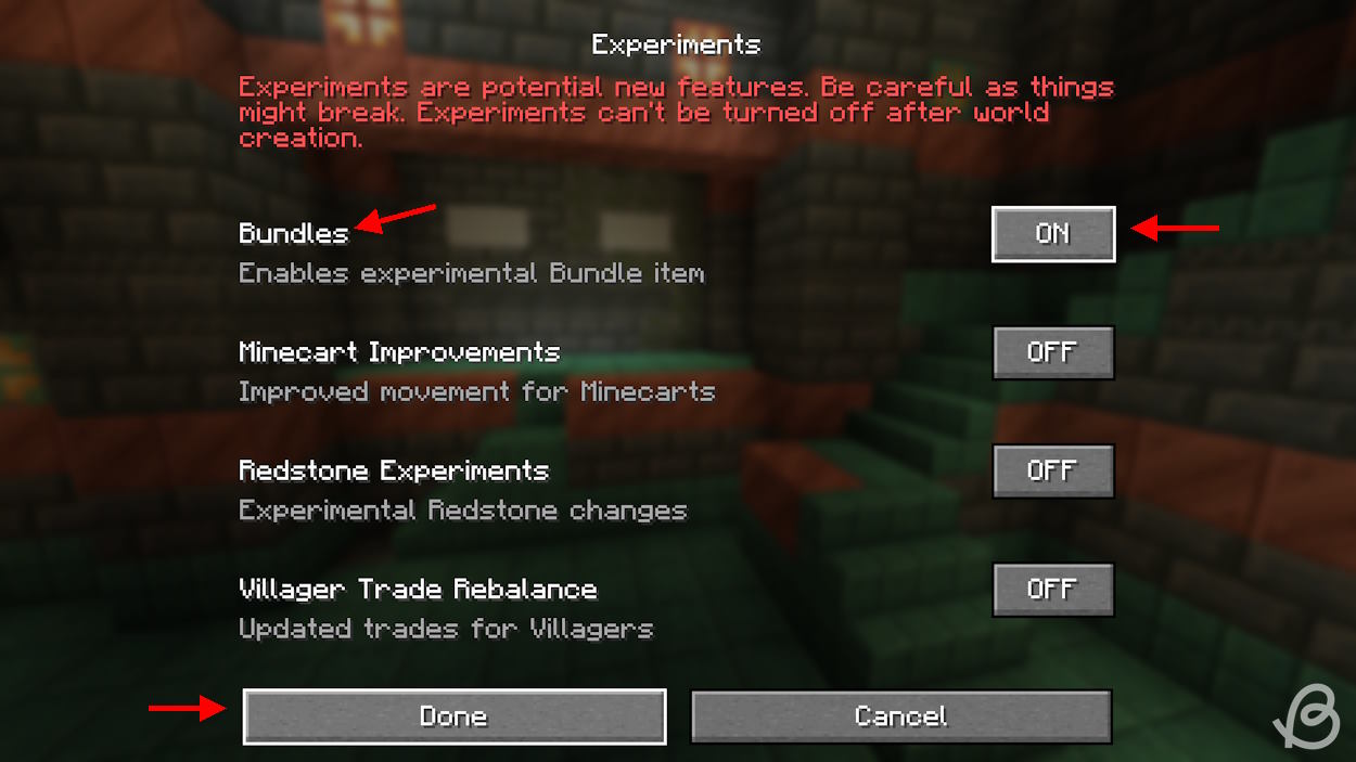 Enable "Packages" toggle the Experiments menu in Minecraft Java Edition