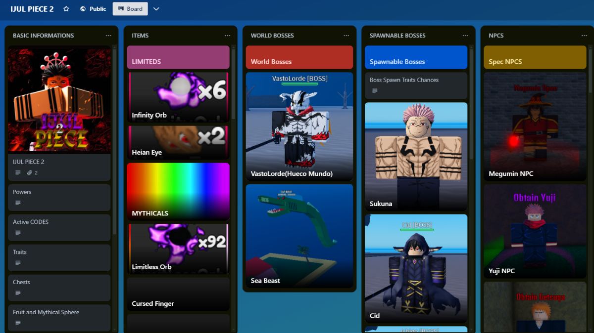Ijul Piece 2 Liên kết Trello