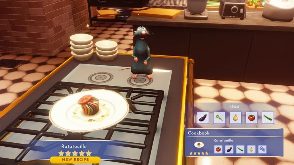 món ratatouille, một trong những công thức nấu ăn 5 sao dễ nhất trong disney dreamlight valley