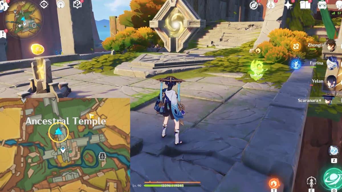 Genshin Impact Scaramouch risolve un puzzle
