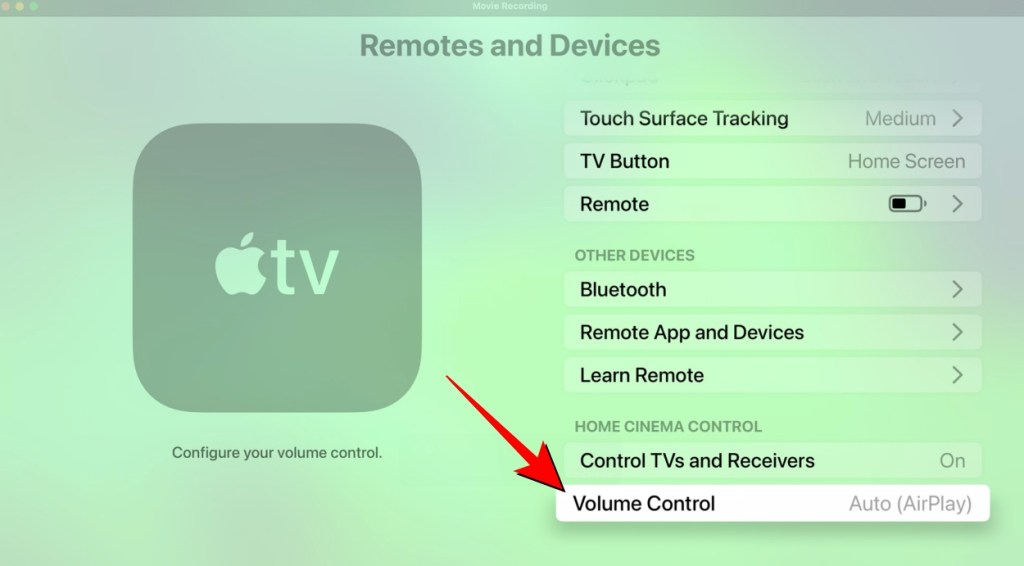 Select volume control in remotes and devices