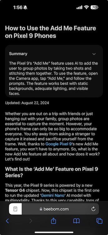 Apple-Intelligence-Summary-Safari-iPhone