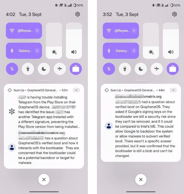 Riepilogo notifiche Android