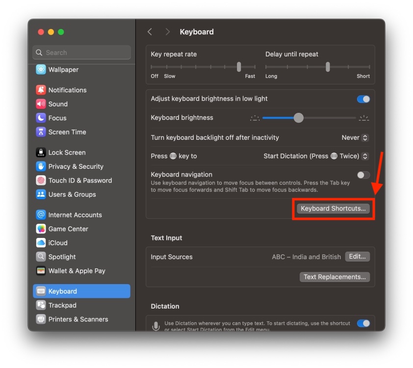 Mac Keyboard Layout Settings