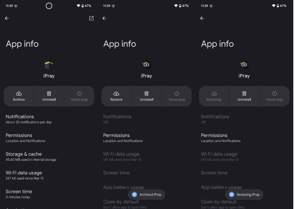 Application Archiving