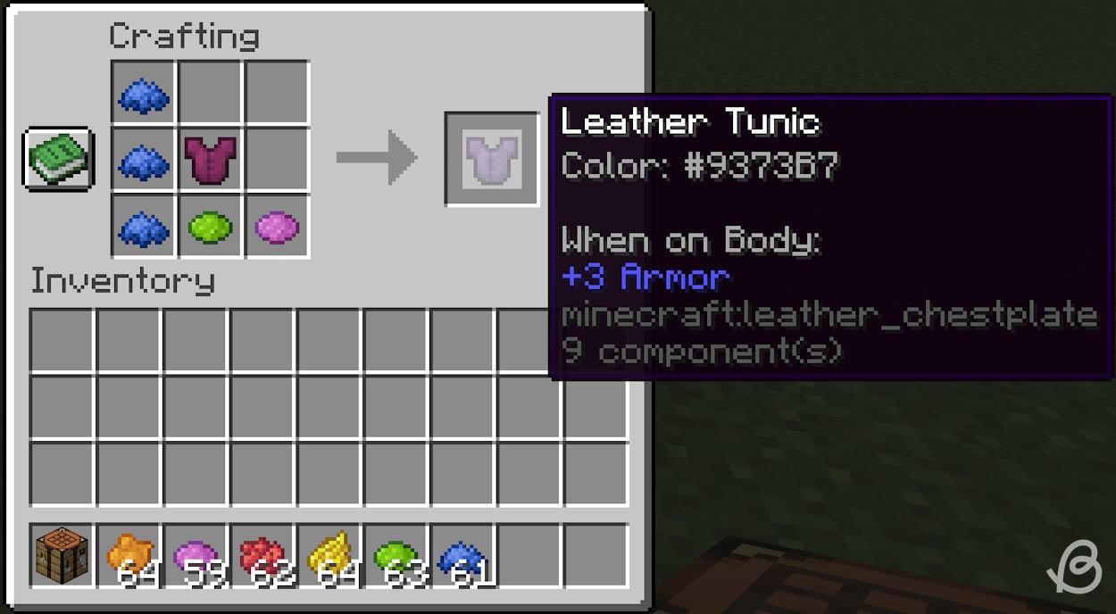 Already colored leather armor dying on Minecraft Java edition