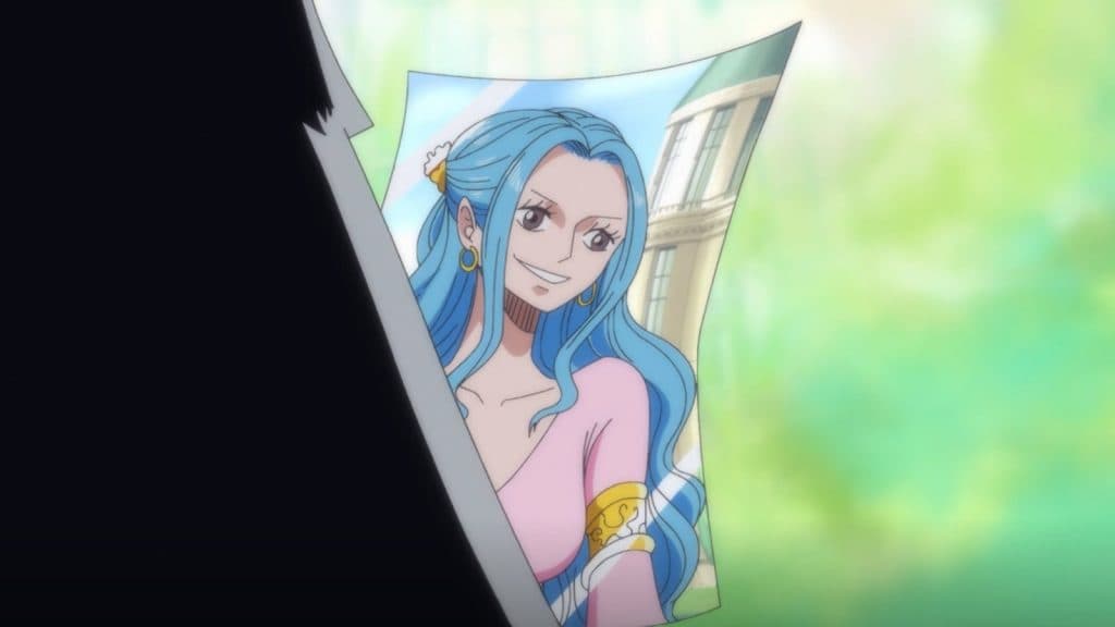 A picture of me holding Vivi's picture from One Piece
