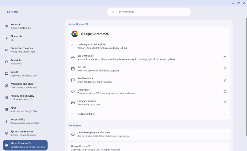 Mạng không khả dụng - Chromebook