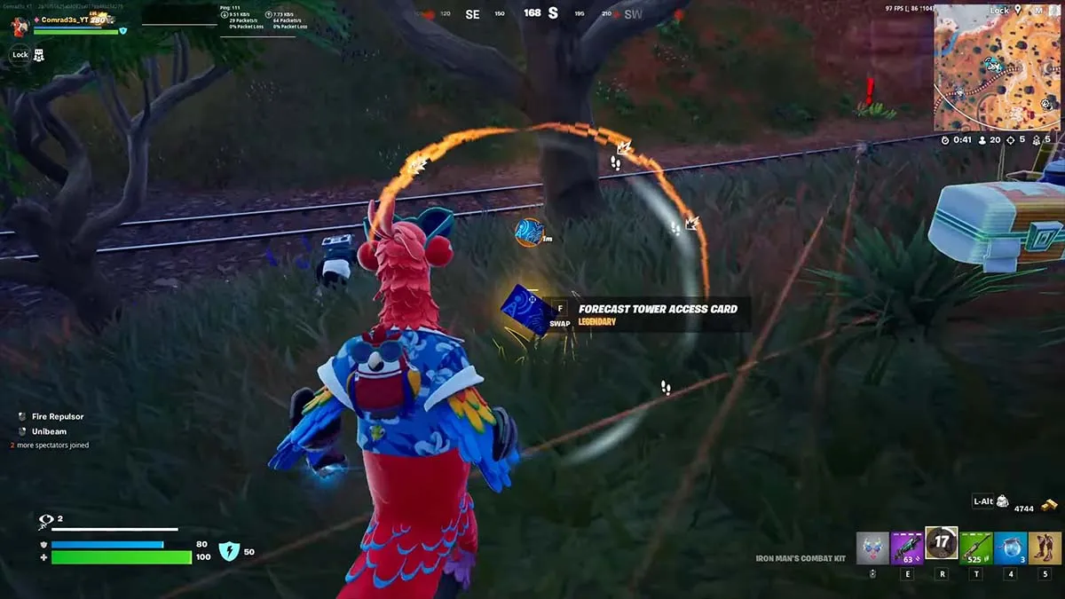 Carta di accesso alla torre di previsione di Fortnite