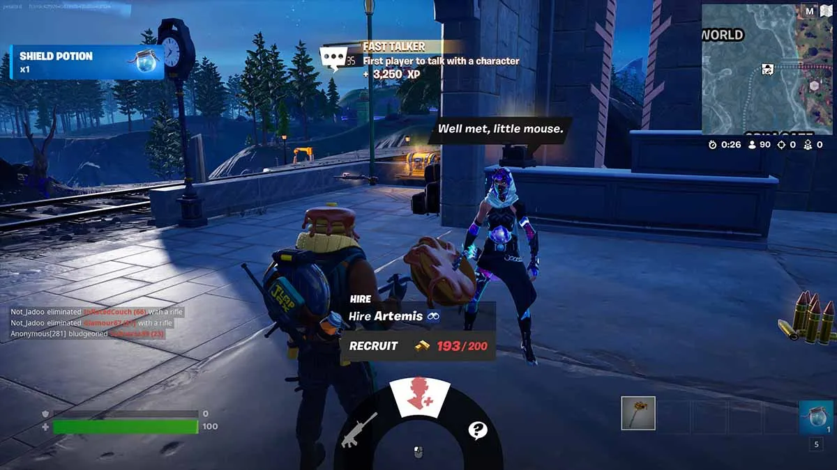 Operatore di Fortnite che parla con Scout
