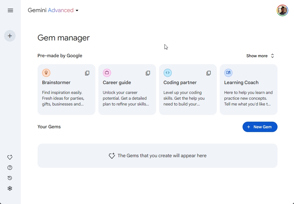 gem manager na gemini