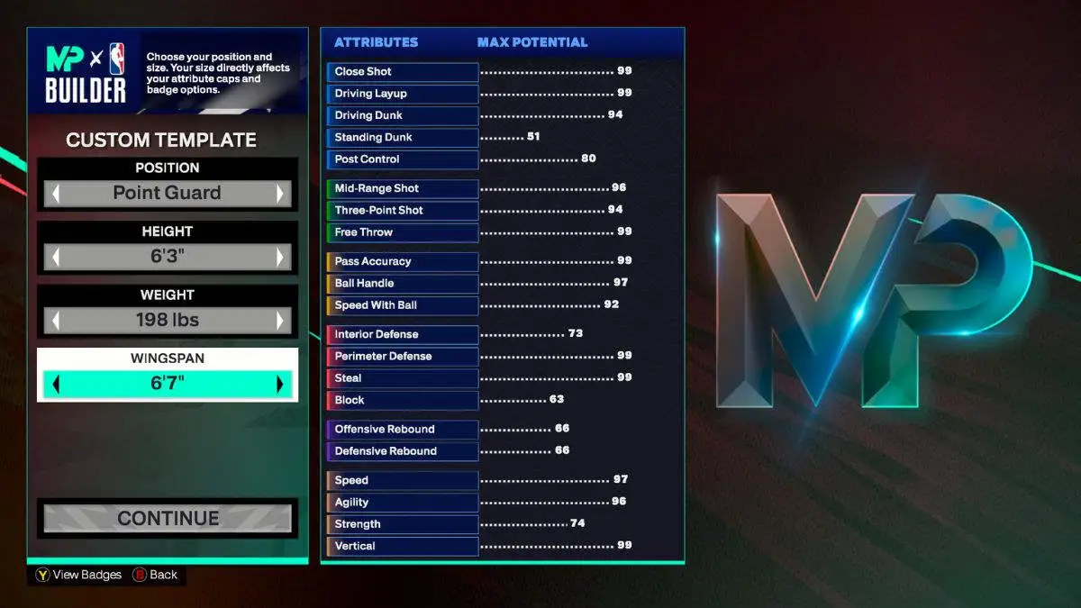 NBA 2K25 MyPLAYER Creator