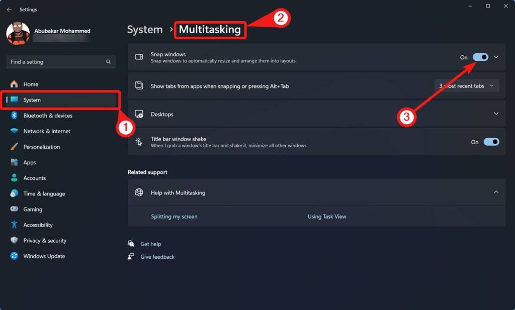 Snapvenster inschakelen
