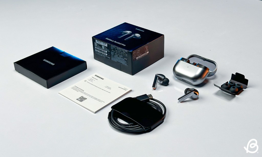 Contenido de la caja de los Samsung Galaxy Buds 3 Pro