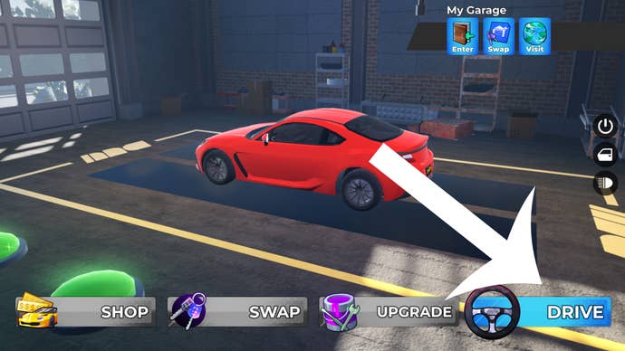 Arrow pointing to the 