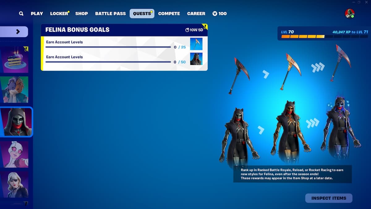 Zadania Feliny w Fortnite