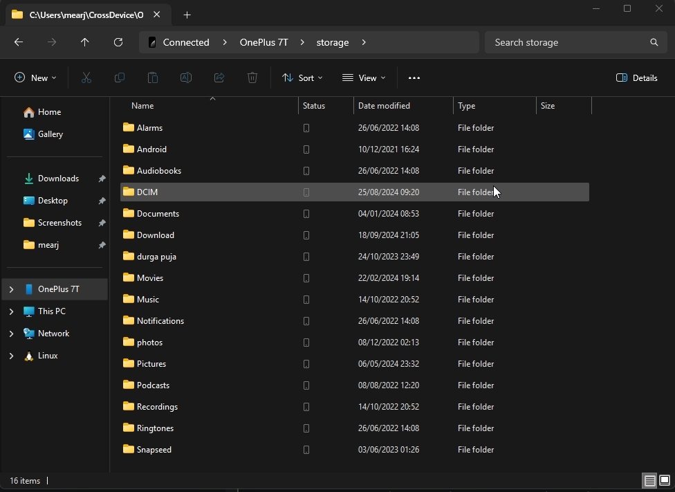 stockage Android sur l'explorateur de fichiers Windows 11