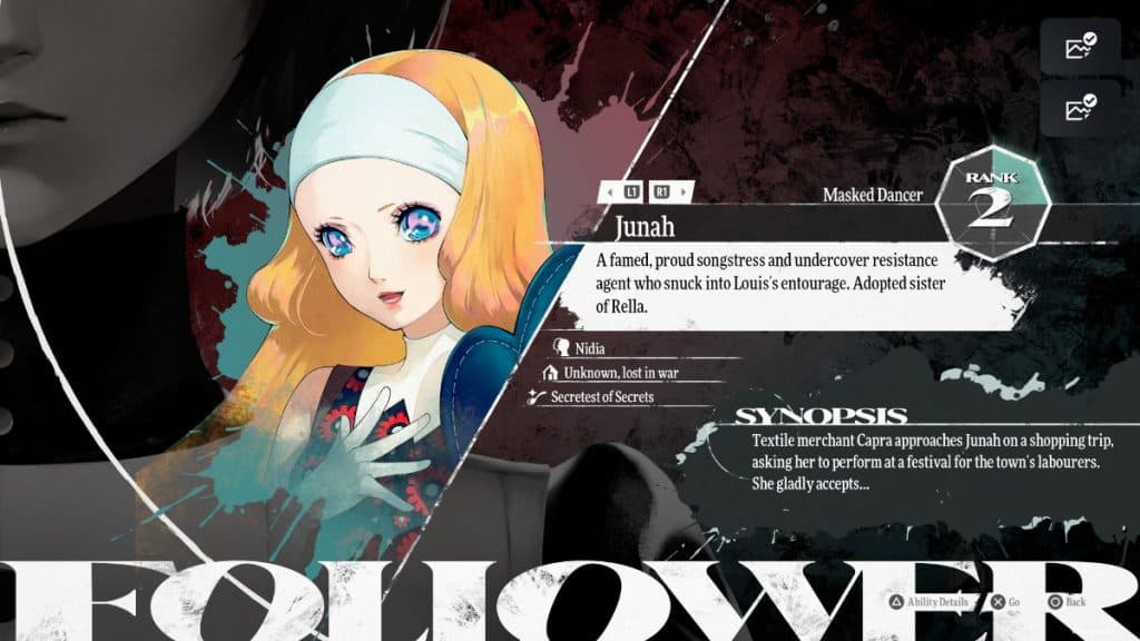 Ficha de personagem de Junah Metáfora