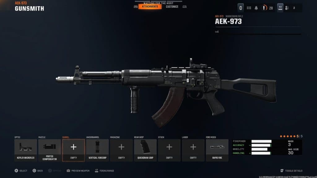 Dodatki do wyposażenia AEK-97 w Black Ops 6