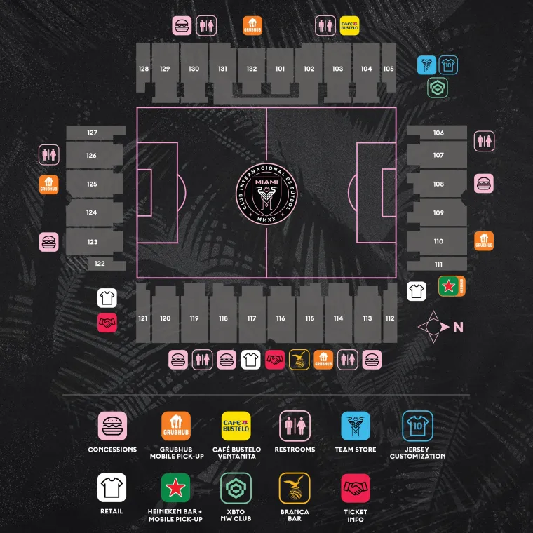 Chase Stadium seat map Chase Stadium seat map