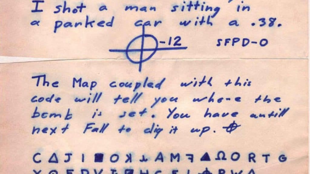 Một trong những lá thư của Zodiac Killer