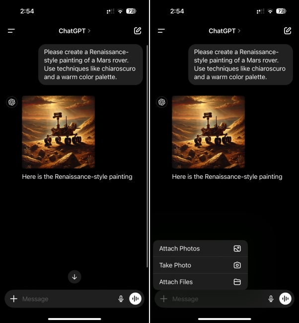 Application ChatGPT pour iPhone