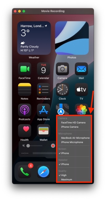 Record iPhone Screen with Mac