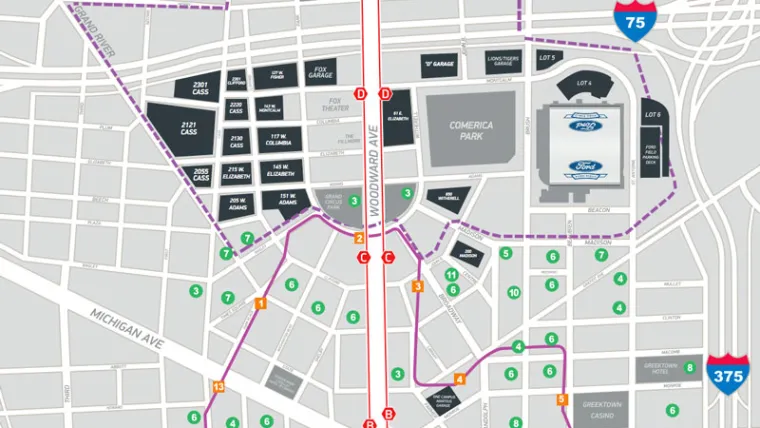 Ford Field parking Ford Field parking