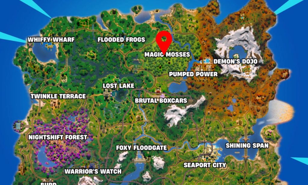 vị trí hang động bí mật fortnite