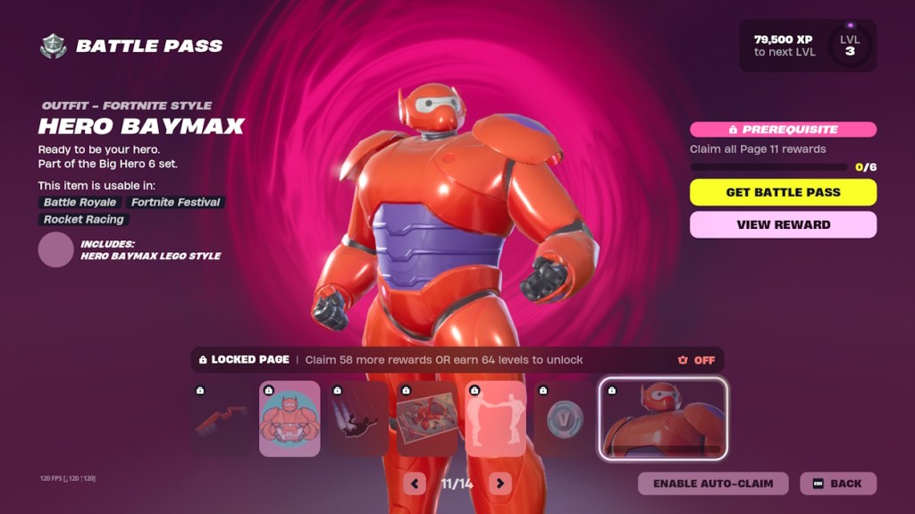 Skórka Hero Baymax w Fortnite Rozdział 6 Sezon 1