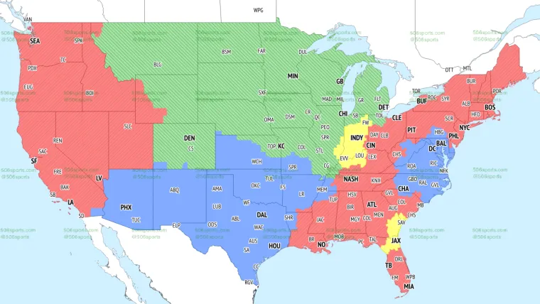 1736042405 734 NFL Week 18 coverage map CBS Fox TV schedule Bryan.webp