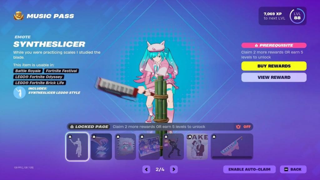 Trang 2 của Fortnite Music Pass