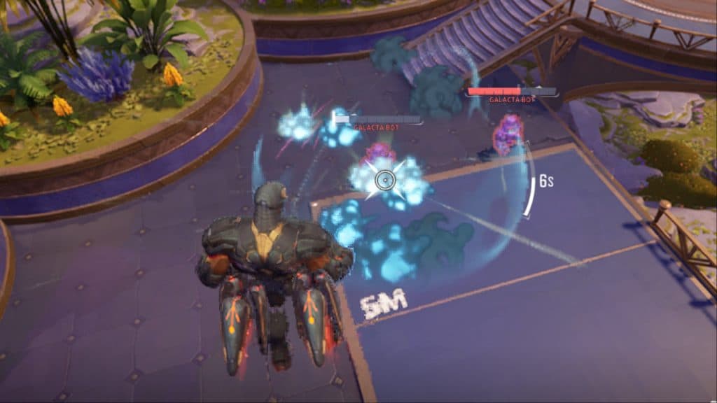 A screenshot featuring Iron Man's missile barrage ability in Marvel Rivals.