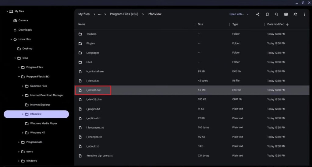 Fichier EXE à exécuter sur Chromebook