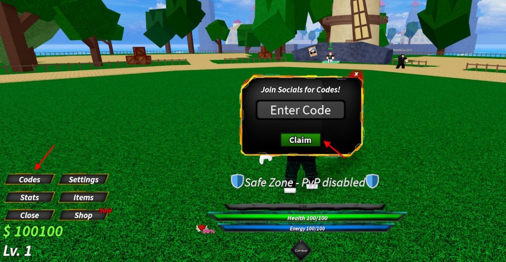 riscattare il frutto del blox ma codici molto buoni
