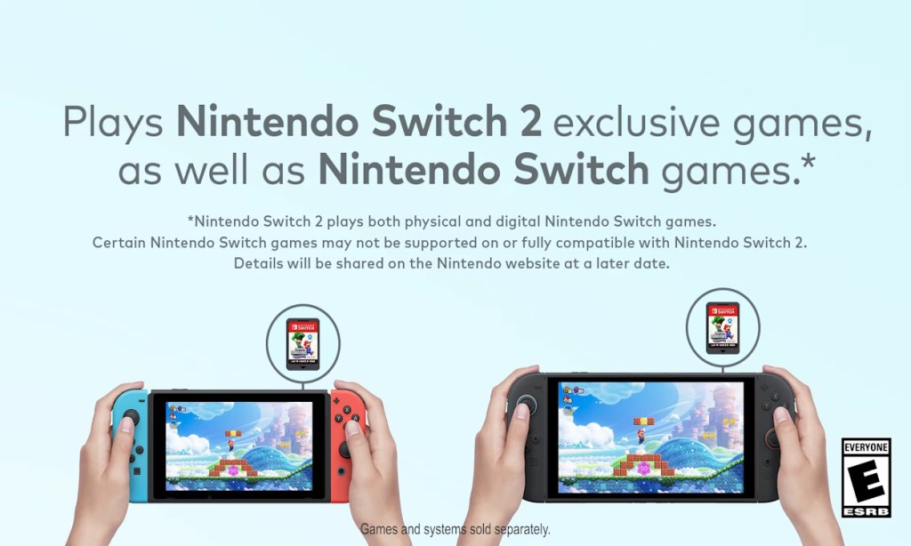 Obraz szczegółów konsoli Nintendo Switch 2 wstecznie kompatybilnej