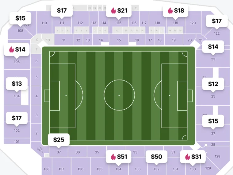 Team USA vs. Venezuela friendly seating map Team USA vs. Venezuela friendly seating map