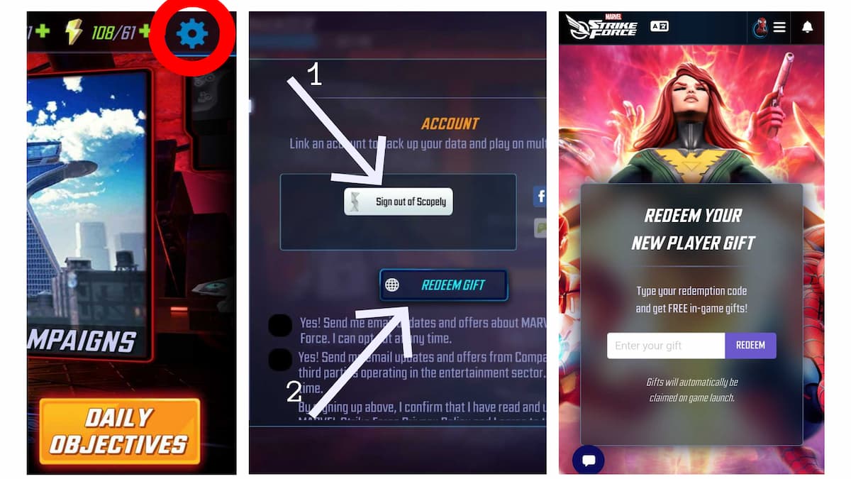 Jak odkupić kody w Marvel Strike Force.