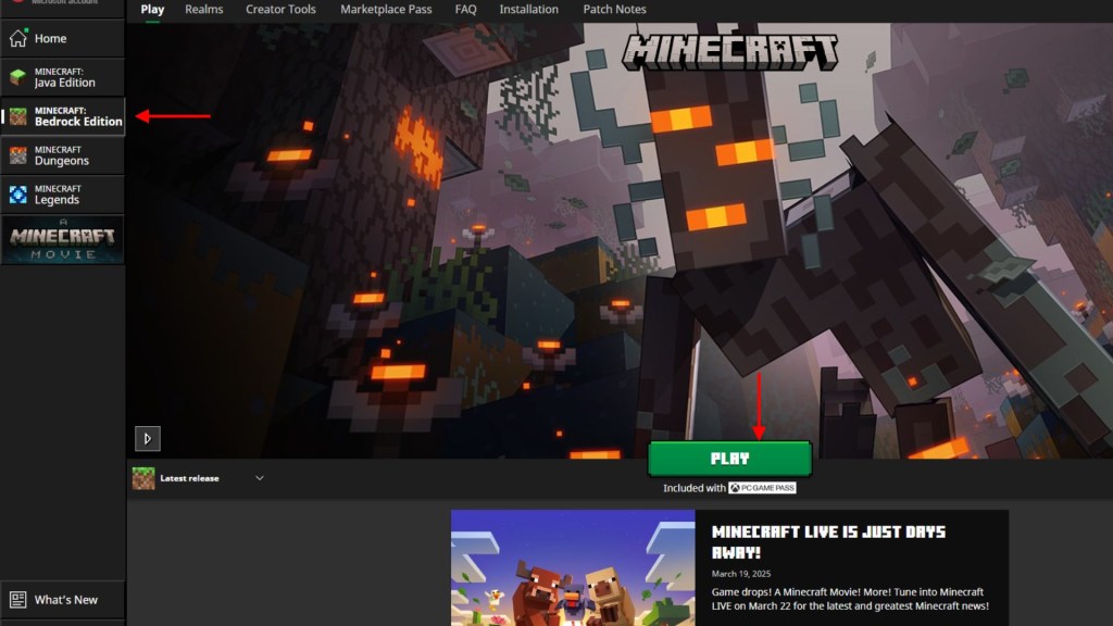 Bedrock người chơi Minecraft