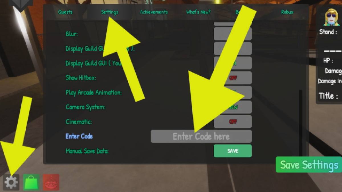 Comment échanger des codes dans Sakura Stand