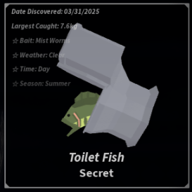 Toilettenfischstatistik Fisch