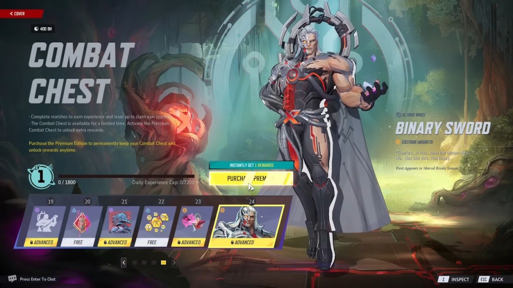 Marvel Rivals Stagione 2.5 Magneto del torace da combattimento