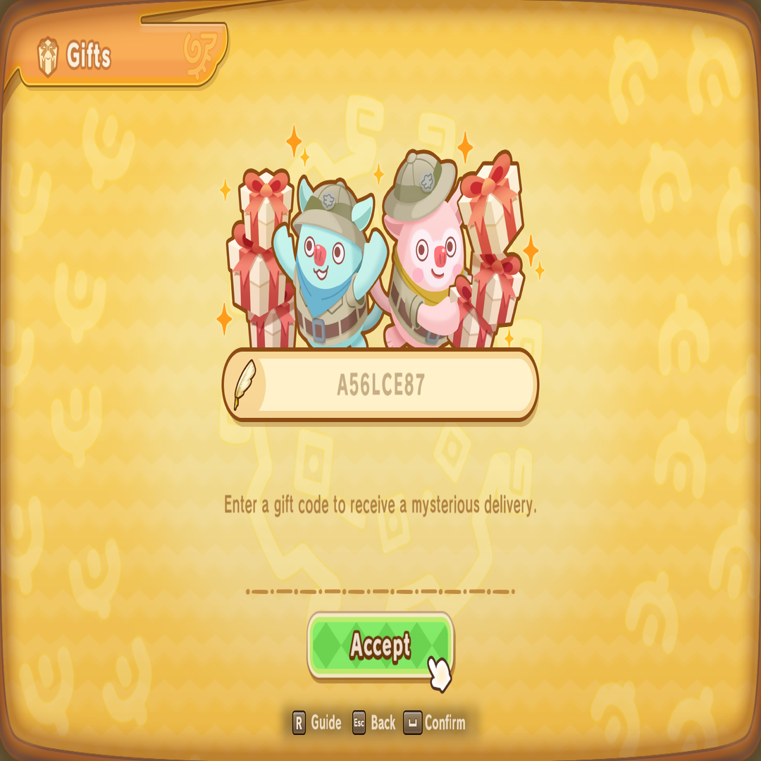 The code redeem page in Fantasy Life i shows a text box and a green